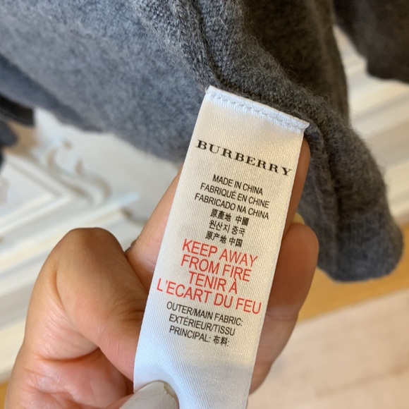 Burberry kids toddler cashmere grey zip up with hood size 3 - Picture 7 of 10